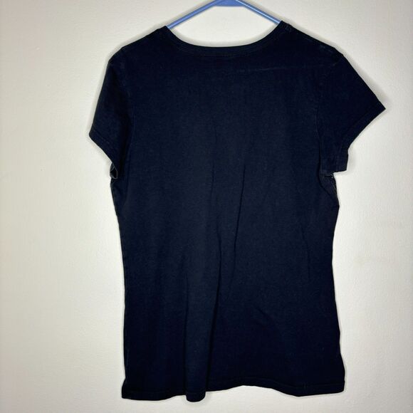 WALT DISNEY WORLD Silver Castle Black Cap Sleeve Womens Juniors T-Shirt Top XXL - Picture 3 of 5